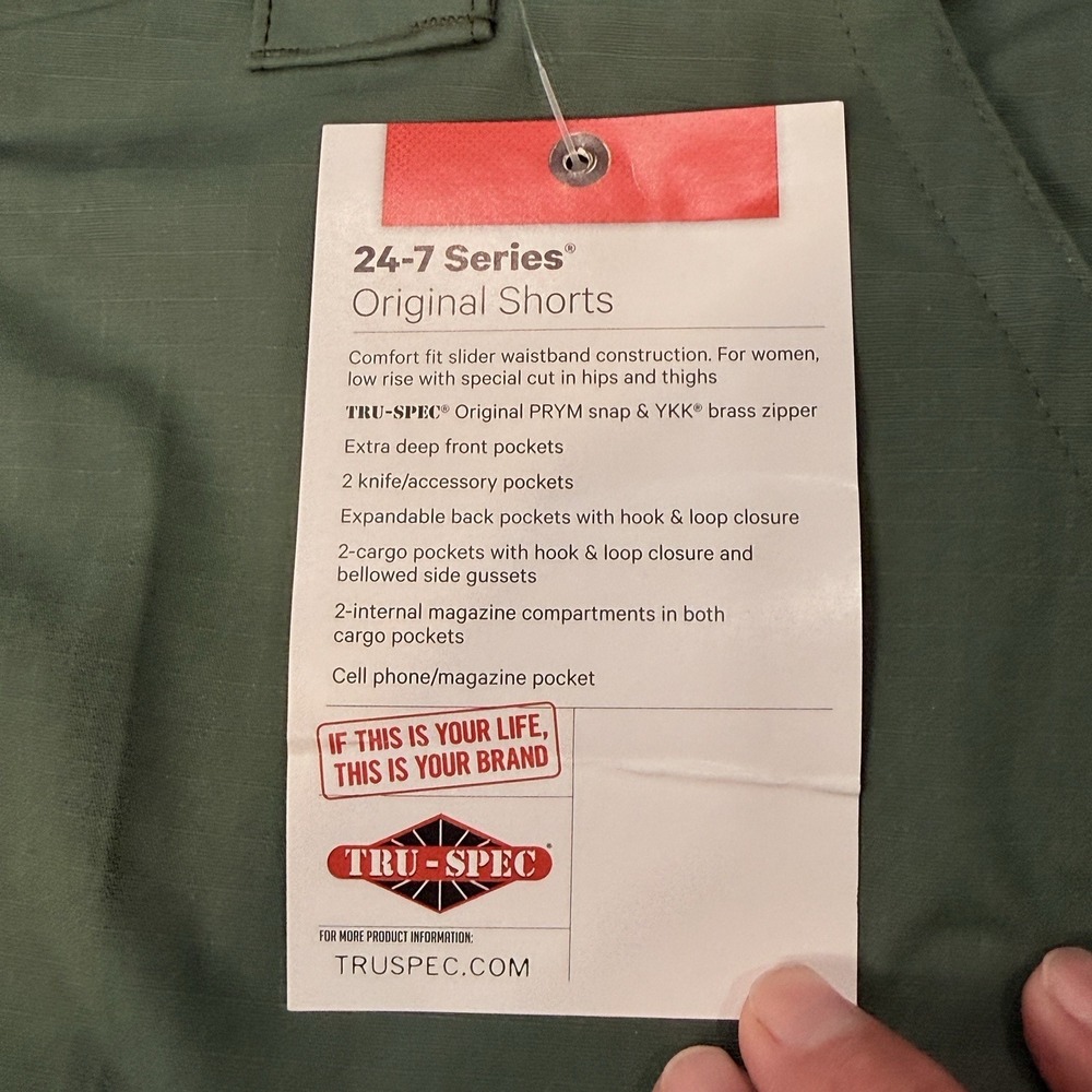TRUE SPEC 24-7 Series Men's Sz 38 Tactical Cargo Shorts Green NWT - Picture 6 of 13